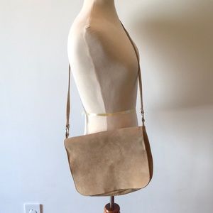 Suede leather bag